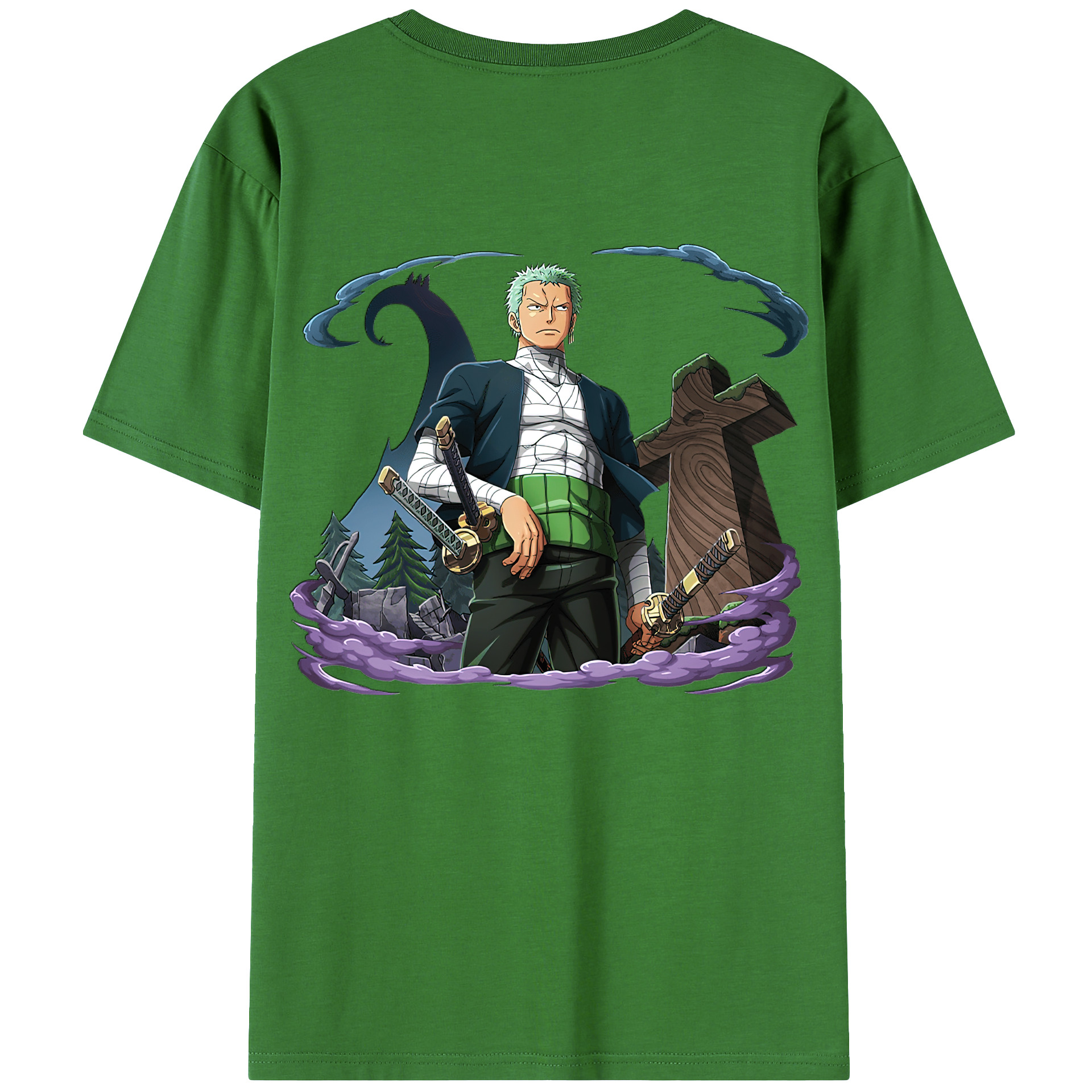 ワンピース ロロノア・ゾロ ONE PIECE Roronoa Zoro レディース半袖Tシャツ(バックプリント)